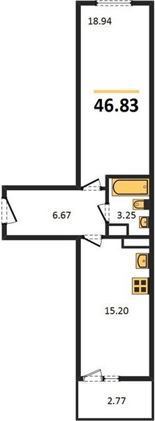 Фото №1: 1-комнатная квартира 46 м² - Краснодар, жилой комплекс Событие, 