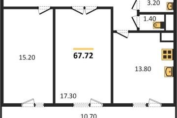 Фото №1: 2-комнатная квартира 67 м² - Краснодар, мкр. 9-й километр, ул. Ярославская, 115