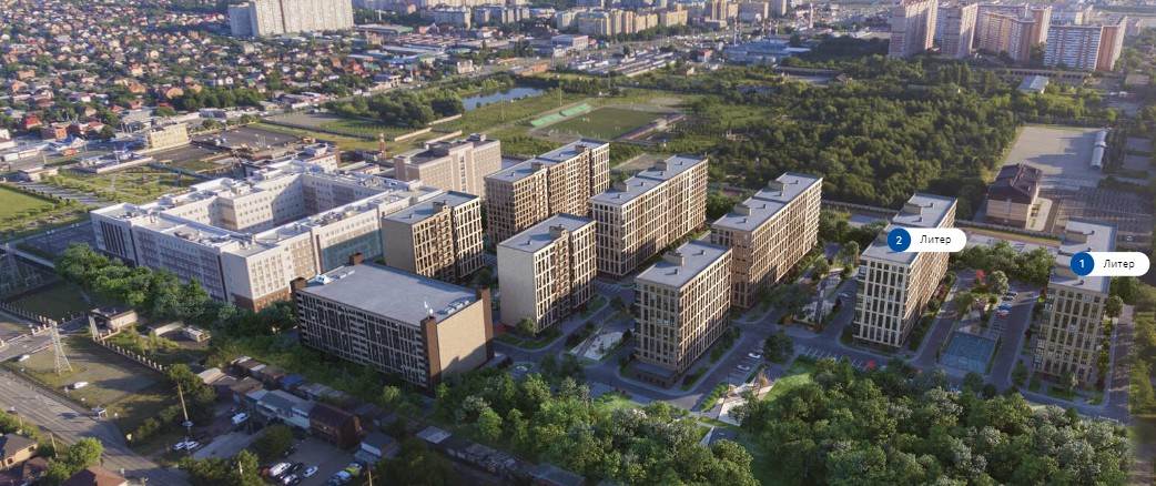 Фото №2: 2-комнатная квартира 67 м² - Краснодар, 9-й километр, Прикубанский внутригородской округ, мкр. жилой комплекс Небо, ул. Ярославская, 115к1