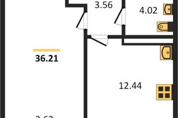 Фото №1: 1-комнатная квартира 36 м² - Краснодар, мкр. Черёмушки, 