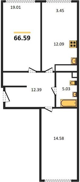 Фото №1: 2-комнатная квартира 67 м² - Краснодар, Центральный внутригородской округ, мкр. Черёмушки