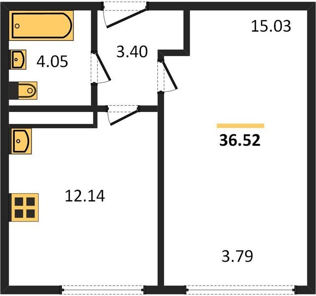 Фото №1: 1-комнатная квартира 36 м² - Краснодар, Центральный внутригородской округ, мкр. Черёмушки