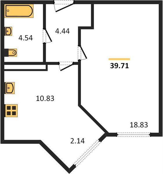 Фото №1: 1-комнатная квартира 39 м² - Краснодар, Черёмушки, 