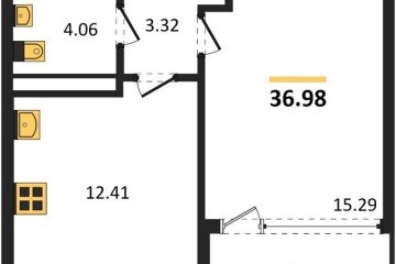 Фото №1: 1-комнатная квартира 37 м² - Краснодар, мкр. Черёмушки, 