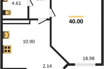 Фото №1: 1-комнатная квартира 40 м² - Краснодар, мкр. Черёмушки, 