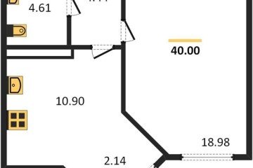 Фото №1: 1-комнатная квартира 40 м² - Краснодар, мкр. Черёмушки, 