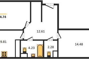 Фото №1: 2-комнатная квартира 64 м² - Краснодар, мкр. Черёмушки, 