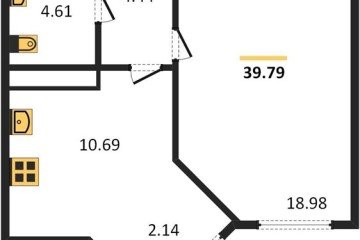 Фото №1: 1-комнатная квартира 39 м² - Краснодар, мкр. Черёмушки, 