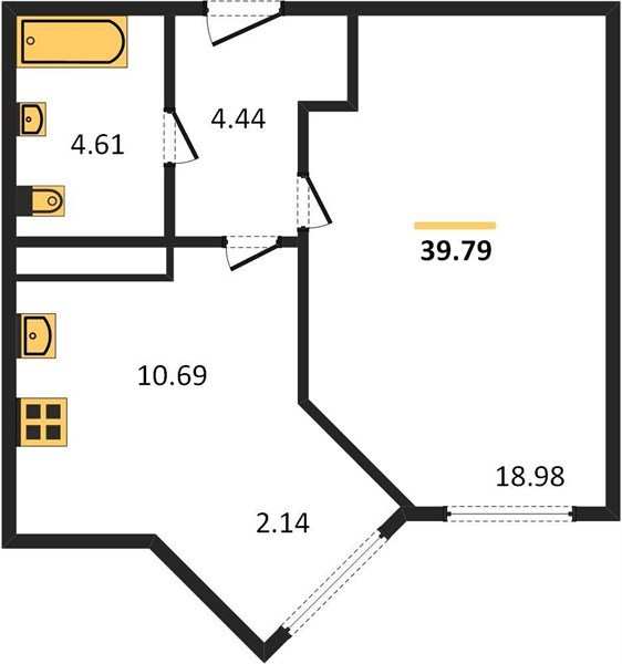Фото №1: 1-комнатная квартира 39 м² - Краснодар, Черёмушки