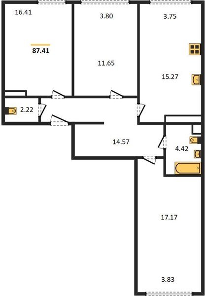 Фото №1: 3-комнатная квартира 87 м² - Краснодар, Центральный внутригородской округ, мкр. Черёмушки