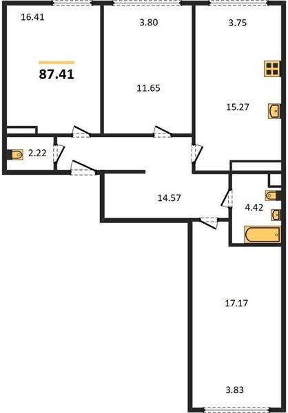 Фото №1: 3-комнатная квартира 87 м² - Краснодар, Центральный внутригородской округ, мкр. Черёмушки