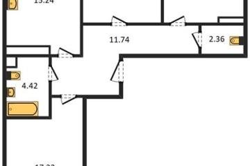 Фото №1: 3-комнатная квартира 85 м² - Краснодар, мкр. Черёмушки,