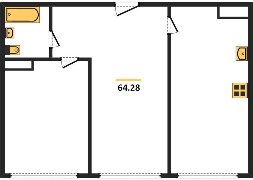 Фото №1: 2-комнатная квартира 64 м² - Краснодар, Центральный внутригородской округ, мкр. Черёмушки