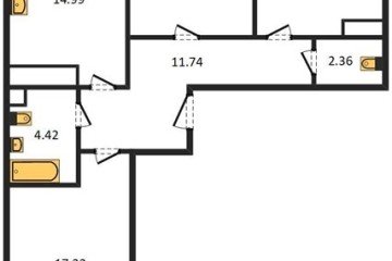 Фото №1: 3-комнатная квартира 85 м² - Краснодар, мкр. Черёмушки, 