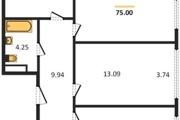 Фото №1: 3-комнатная квартира 75 м² - Краснодар, мкр. Черёмушки, 