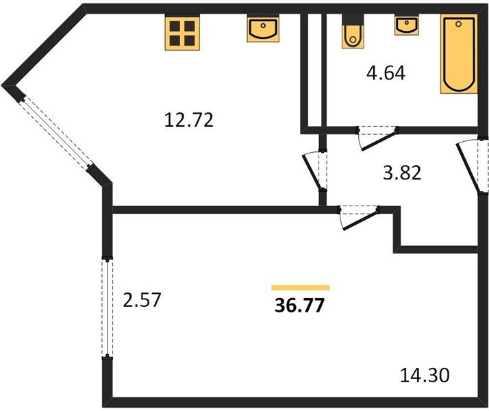 Фото №1: 1-комнатная квартира 36 м² - Краснодар, Центральный внутригородской округ, мкр. Черёмушки