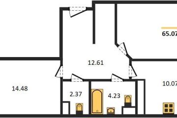 Фото №1: 2-комнатная квартира 65 м² - Краснодар, мкр. Черёмушки, 