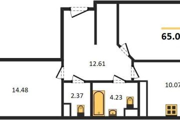 Фото №1: 2-комнатная квартира 65 м² - Краснодар, мкр. Черёмушки, 