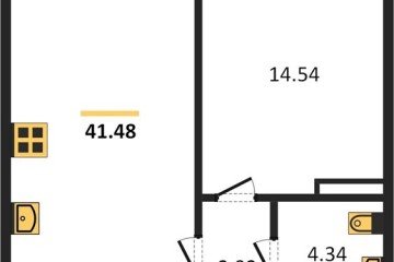 Фото №1: 1-комнатная квартира 42 м² - Краснодар, мкр. Черёмушки, 