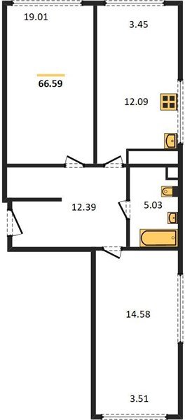 Фото №1: 2-комнатная квартира 67 м² - Краснодар, Черёмушки