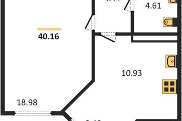 Фото №1: 1-комнатная квартира 40 м² - Краснодар, мкр. Черёмушки, 