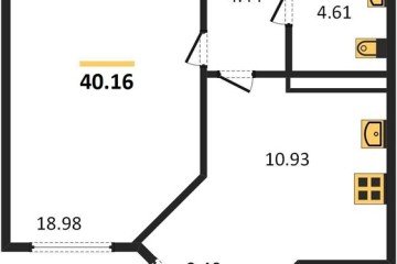 Фото №1: 1-комнатная квартира 40 м² - Краснодар, мкр. Черёмушки, 