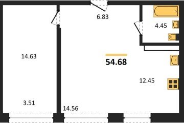 Фото №1: 2-комнатная квартира <span class="whitespace-nowrap">54 м²</span>, <span class="whitespace-nowrap">14/24 эт.</span> - Краснодар, мкр. Черёмушки,