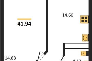 Фото №1: 1-комнатная квартира 42 м² - Краснодар, мкр. Черёмушки, 