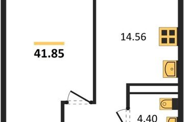 Фото №1: 1-комнатная квартира 42 м² - Краснодар, мкр. Черёмушки, 