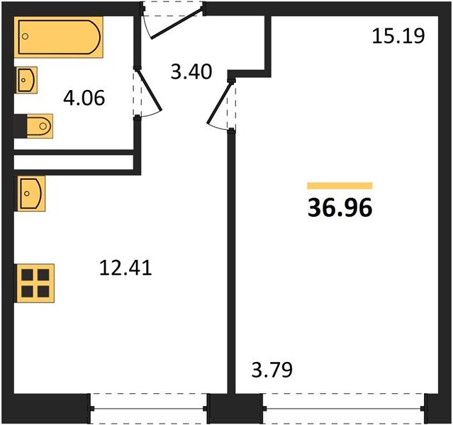 Фото №1: 1-комнатная квартира 37 м² - Краснодар, Центральный внутригородской округ, мкр. Черёмушки