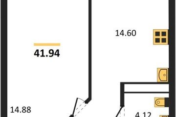 Фото №1: 1-комнатная квартира 42 м² - Краснодар, мкр. Черёмушки, 