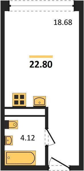 Фото №1: Студия 22 м² - Краснодар, Центральный внутригородской округ, мкр. Черёмушки