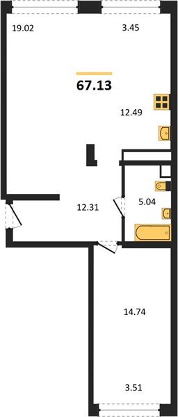 Фото №1: 2-комнатная квартира 67 м² - Краснодар, Центральный внутригородской округ, мкр. Черёмушки