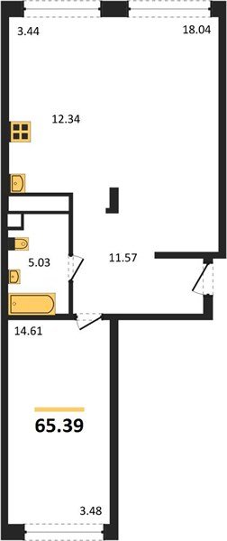 Фото №1: 2-комнатная квартира 65 м² - Краснодар, Черёмушки