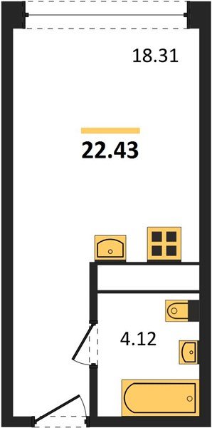 Фото №1: Студия 22 м² - Краснодар, Центральный внутригородской округ, мкр. Черёмушки