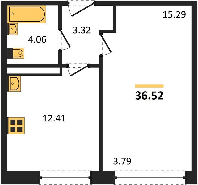 Фото №1: 1-комнатная квартира 36 м² - Краснодар, Черёмушки, мкр. Центральный внутригородской округ