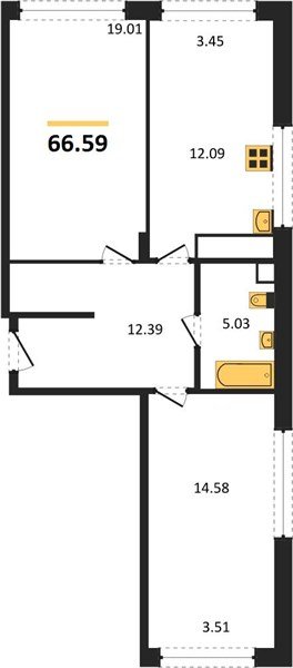 Фото №1: 2-комнатная квартира 67 м² - Краснодар, Черёмушки, мкр. Центральный внутригородской округ