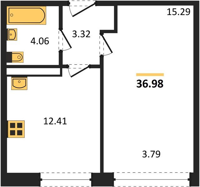 Фото №1: 1-комнатная квартира 37 м² - Краснодар, Черёмушки, мкр. Центральный внутригородской округ