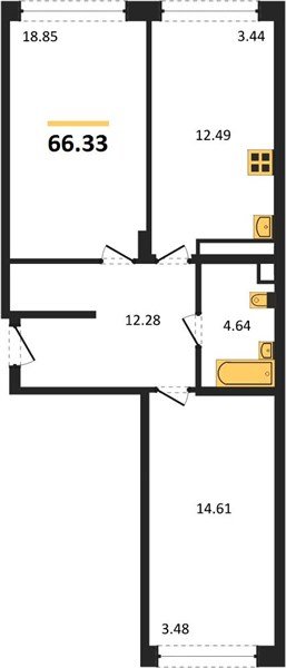Фото №1: 2-комнатная квартира 67 м² - Краснодар, Черёмушки, мкр. Центральный внутригородской округ