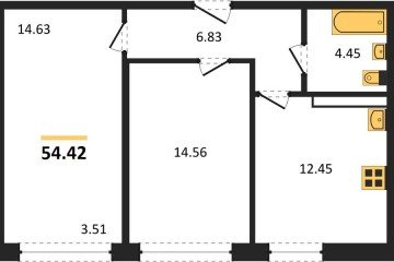 Фото №1: 2-комнатная квартира 54 м² - Краснодар, мкр. Центральный внутригородской округ, 