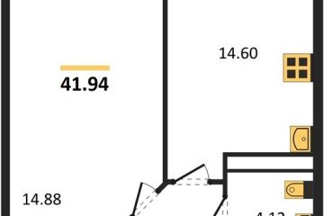 Фото №1: 1-комнатная квартира 42 м² - Краснодар, мкр. Центральный внутригородской округ, 