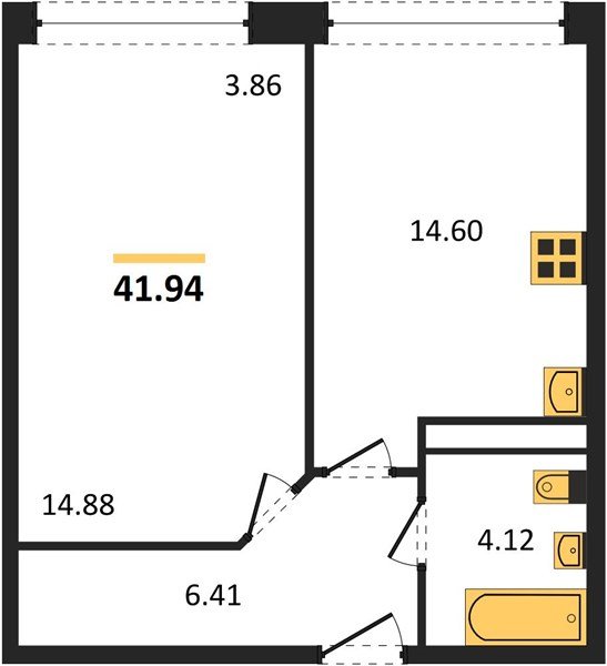Фото №1: 1-комнатная квартира 42 м² - Краснодар, Черёмушки, мкр. Центральный внутригородской округ