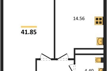Фото №1: 1-комнатная квартира 42 м² - Краснодар, мкр. Центральный внутригородской округ, 
