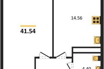 Фото №1: 1-комнатная квартира 41 м² - Краснодар, мкр. Центральный внутригородской округ, 