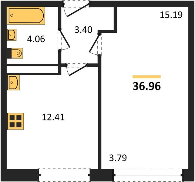 Фото №1: 1-комнатная квартира 37 м² - Краснодар, Черёмушки