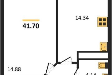 Фото №1: 1-комнатная квартира 41 м² - Краснодар, мкр. Центральный внутригородской округ, 