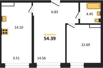 Фото №1: 2-комнатная квартира 54 м² - Краснодар, мкр. Центральный внутригородской округ, 