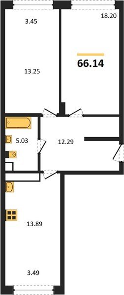 Фото №1: 2-комнатная квартира 66 м² - Краснодар, Черёмушки, мкр. Центральный внутригородской округ