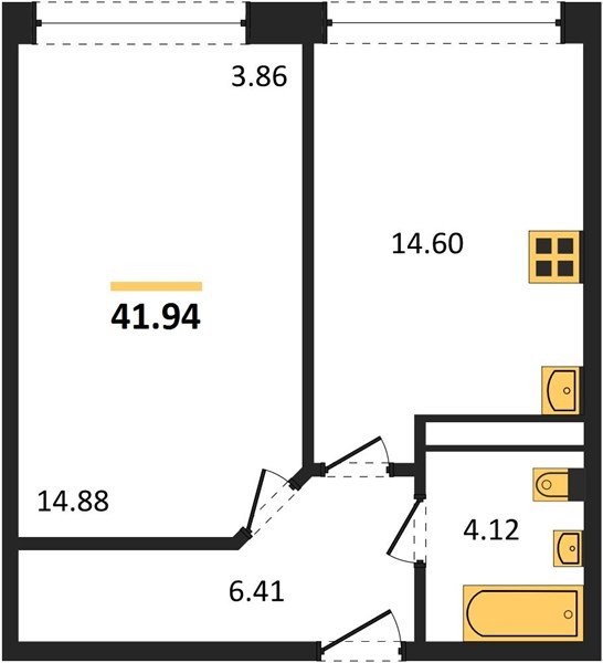 Фото №1: 1-комнатная квартира 42 м² - Краснодар, Черёмушки, мкр. Центральный внутригородской округ