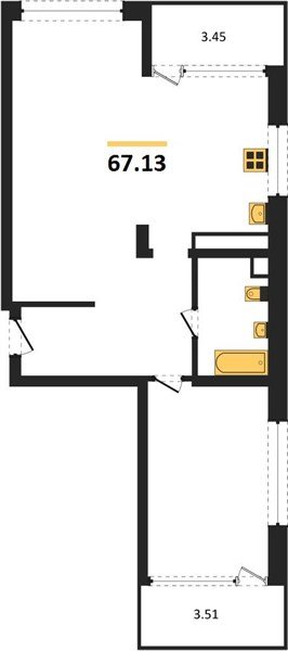 Фото №1: 2-комнатная квартира 67 м² - Краснодар, Черёмушки, мкр. Центральный внутригородской округ